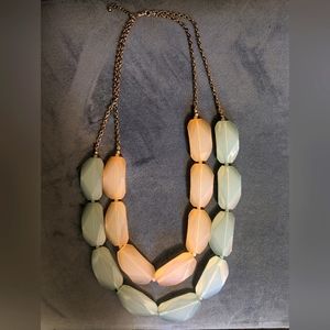 Forever 21 Coral and Mint Stone Necklace